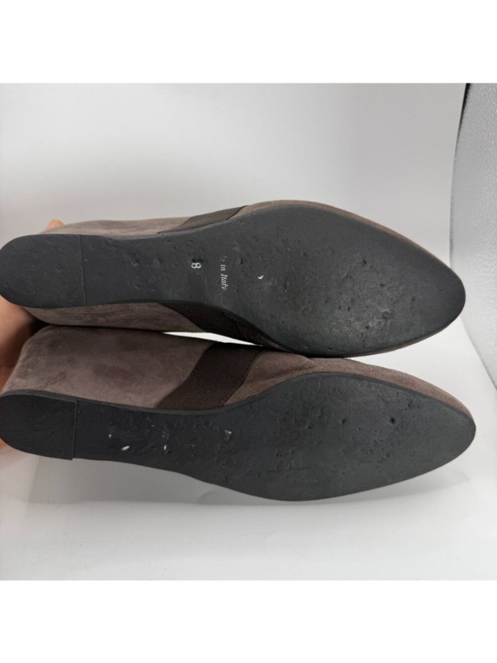 Aquatalia Brown Suede Wedge Shoes Size 8 Made In Italy - Picture 5 of 6